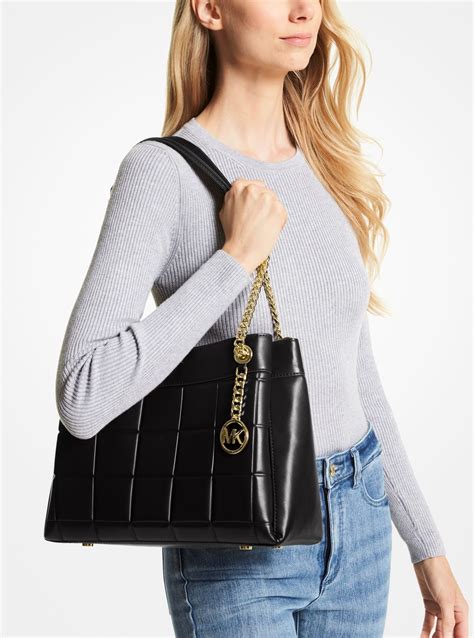 susan michael kors|Susan Medium Quilted Leather Shoulder Bag .